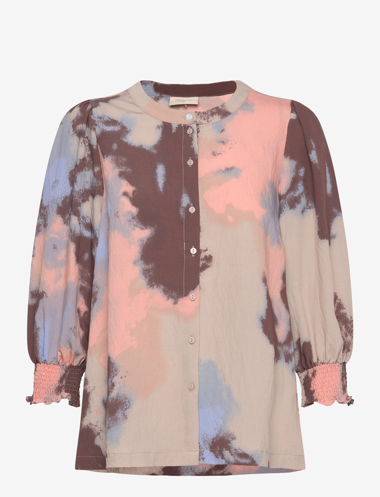 FREE/QUENT - FQABY-SHIRT - langärmlige blusen - simply taupe w. coral pink - 0