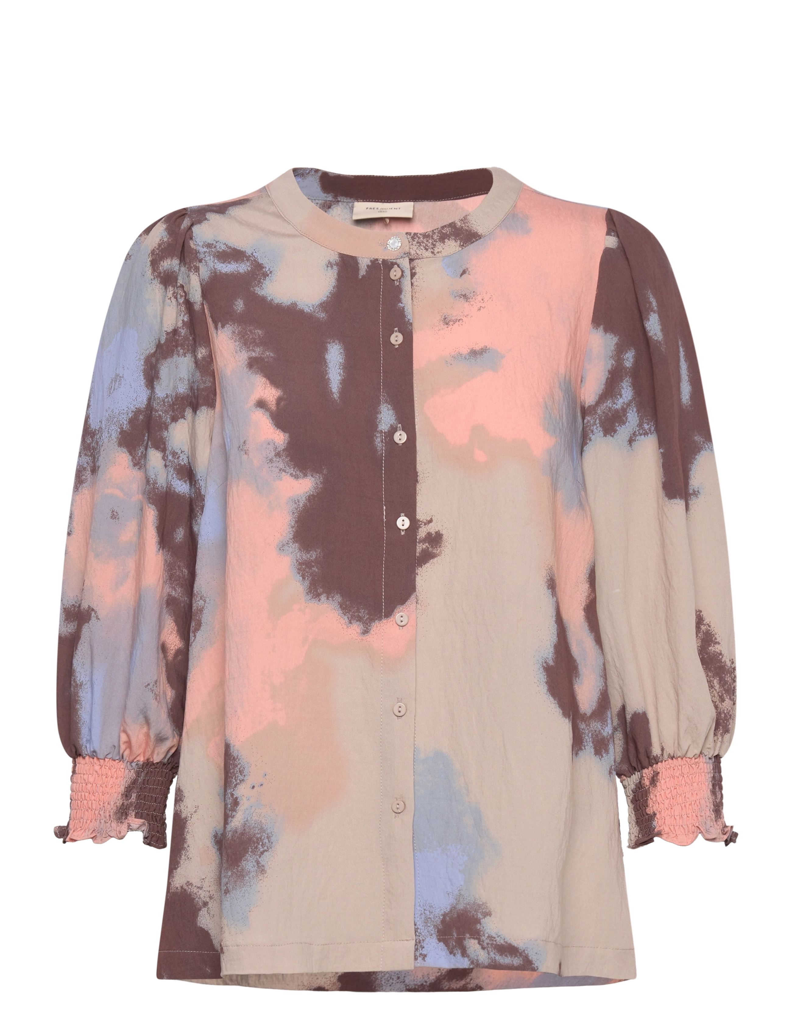 FREE/QUENT FQABY-SHIRT - Tøj - SIMPLY TAUPE W. CORAL PINK / multi