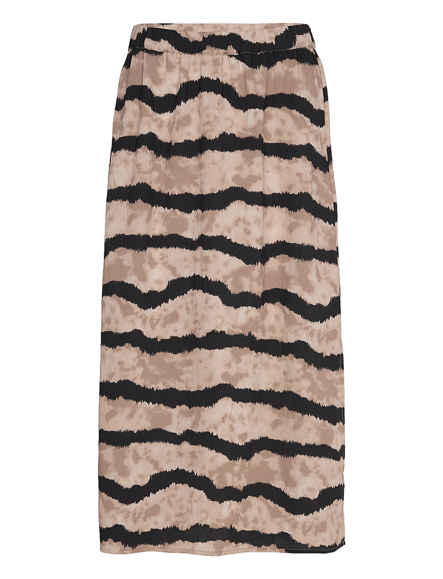 FREE/QUENT - FQABY-SKIRT - midi skirts - taupe gray w. black - 0