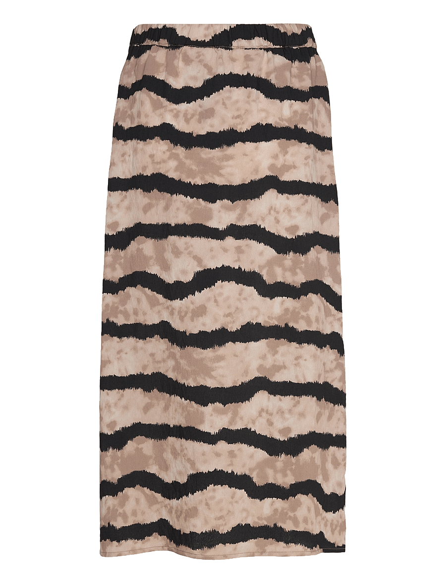 FREE/QUENT - FQABY-SKIRT - midi skirts - taupe gray w. black - 1
