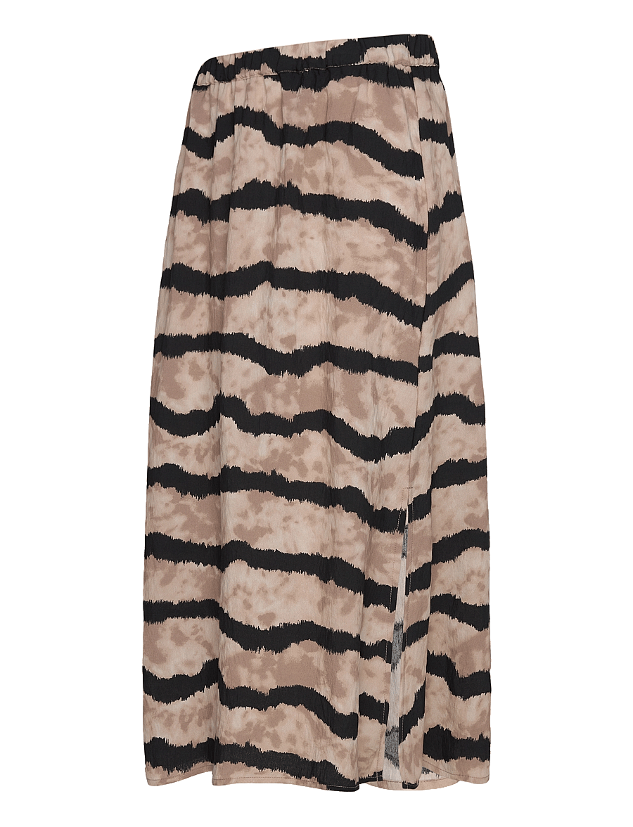 FREE/QUENT - FQABY-SKIRT - midi skirts - taupe gray w. black - 2