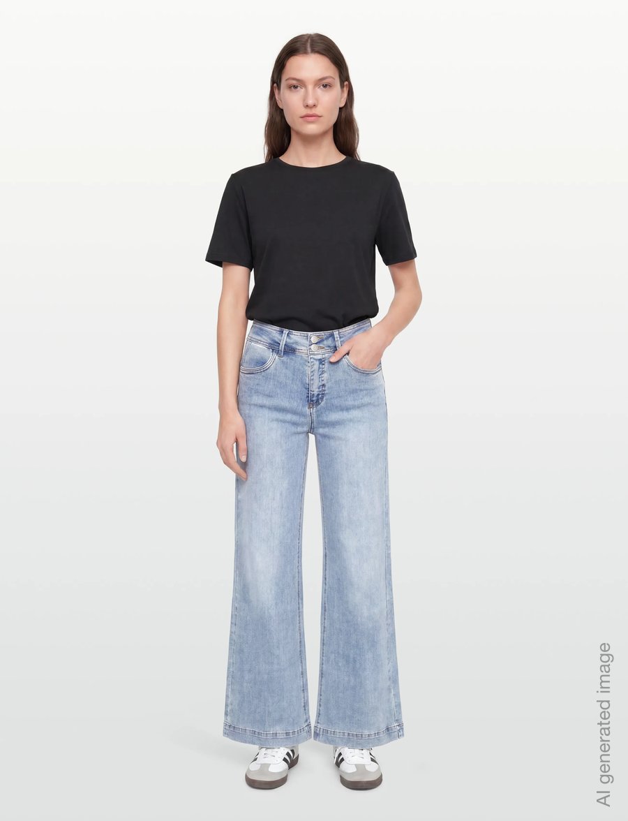 FREE/QUENT - FQLOPEZ-JEANS - brede jeans - light blue denim - 0