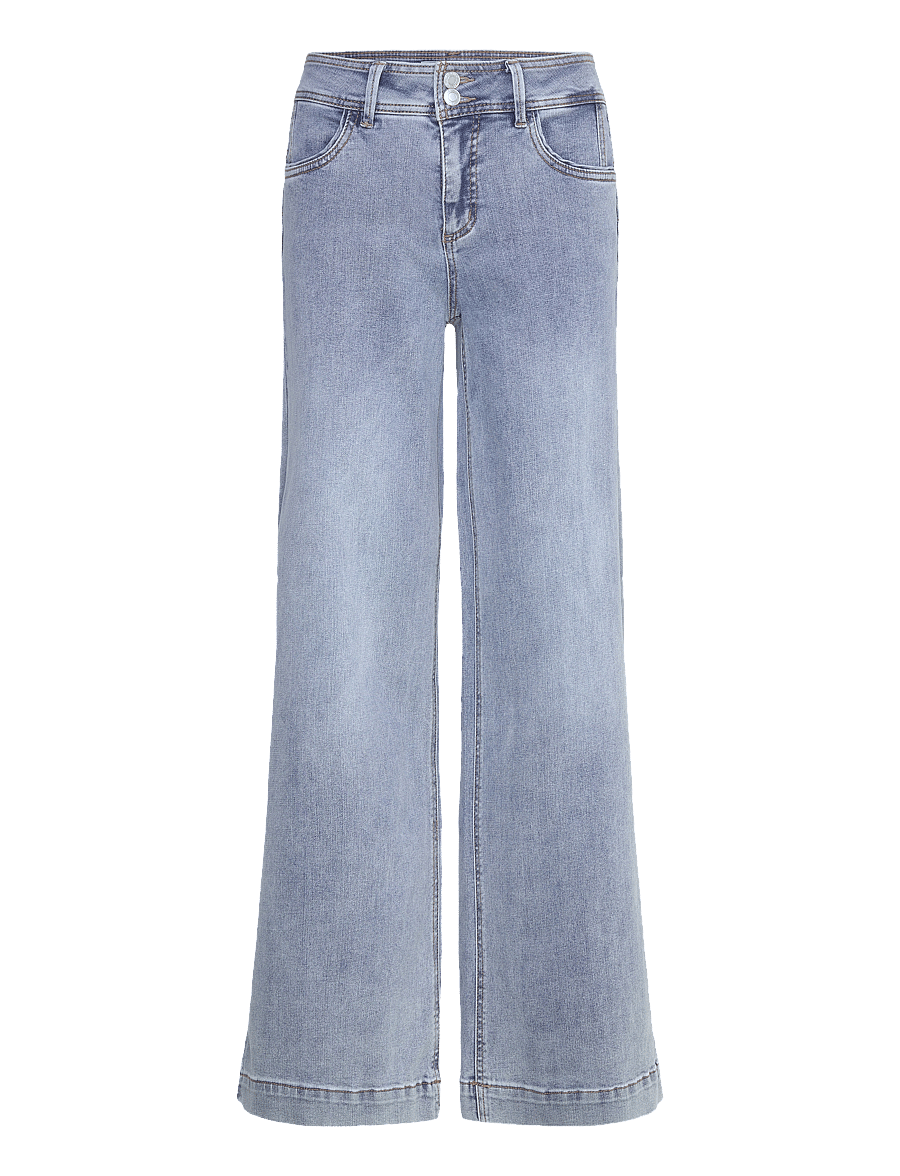 FREE/QUENT - FQLOPEZ-JEANS - jeans met wijde pijpen - light blue denim - 1