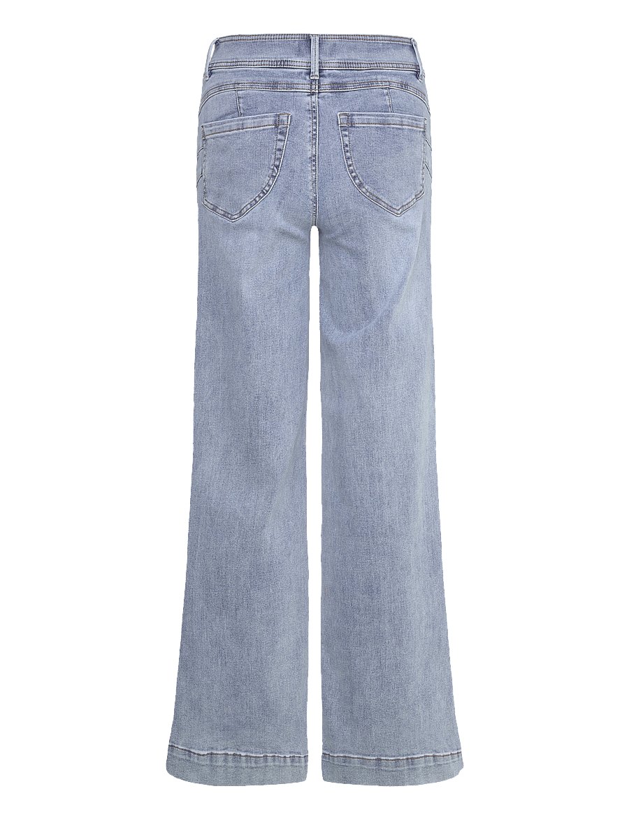 FREE/QUENT - FQLOPEZ-JEANS - jeans met wijde pijpen - light blue denim - 2