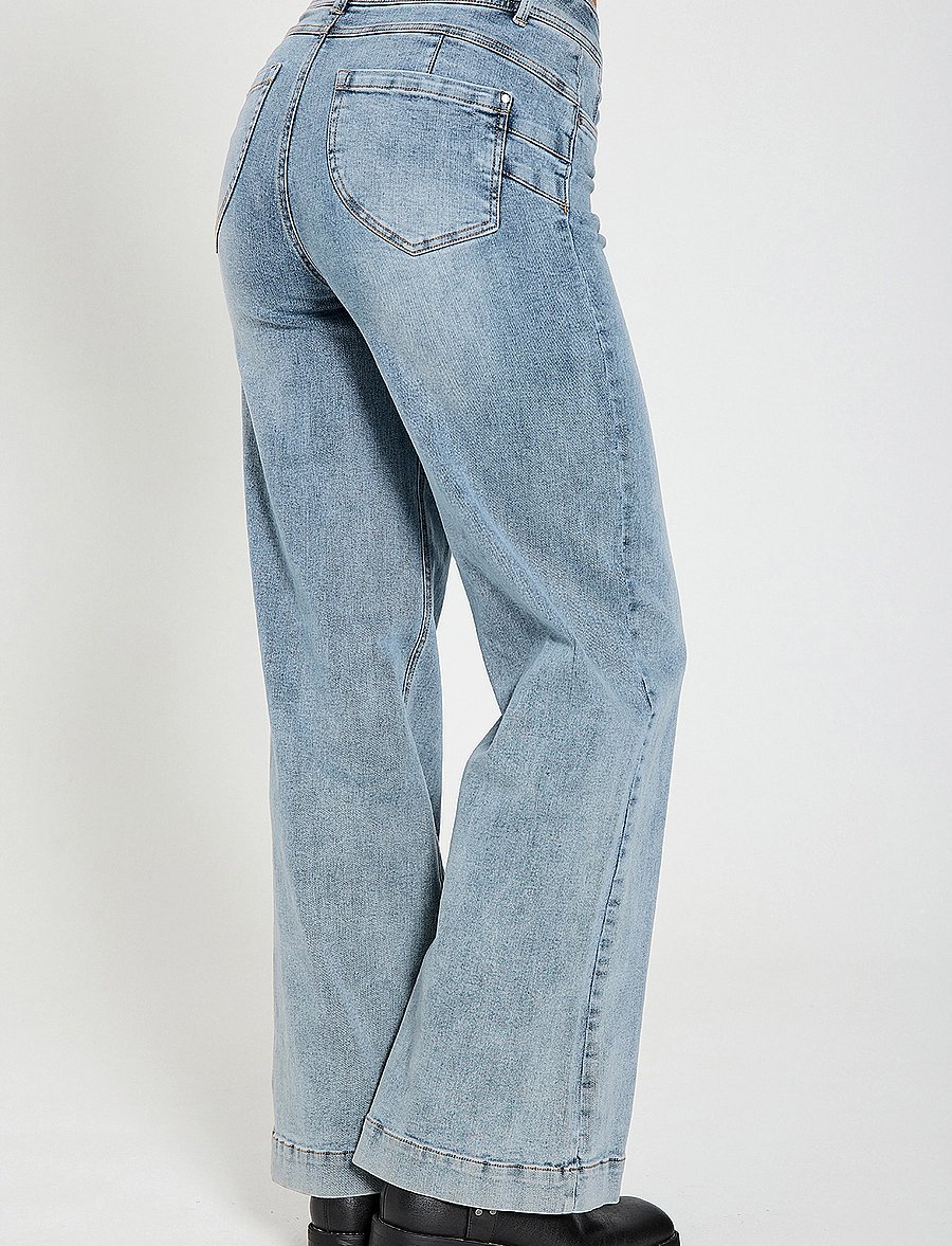 FREE/QUENT - FQLOPEZ-JEANS - wide leg jeans - light blue denim - 3