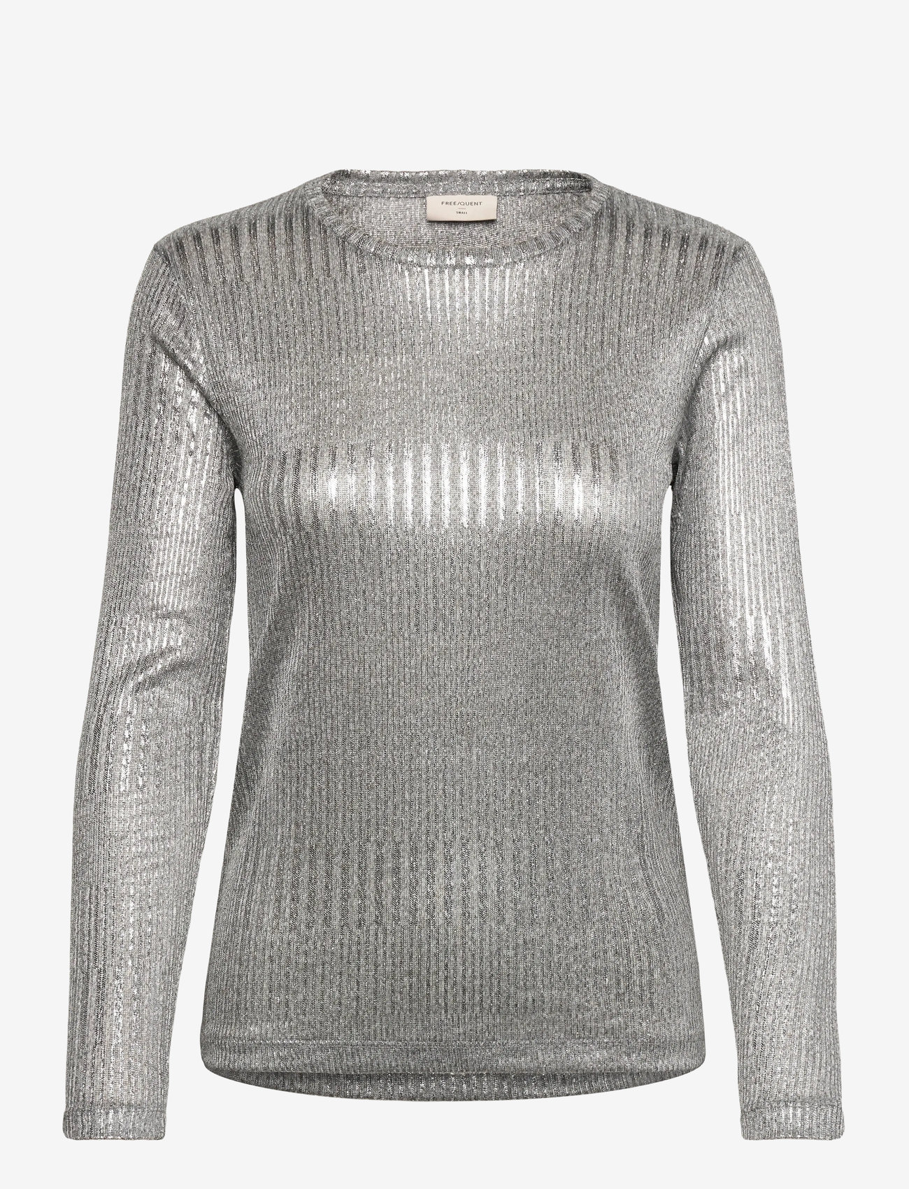 FREE/QUENT - Long-sleeved T-shirt  - långärmade toppar - medium grey mlg. - 0