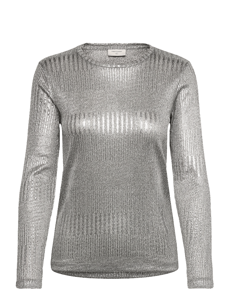 FREE/QUENT - Long-sleeved T-shirt - langärmlige tops - medium grey mlg. - 0