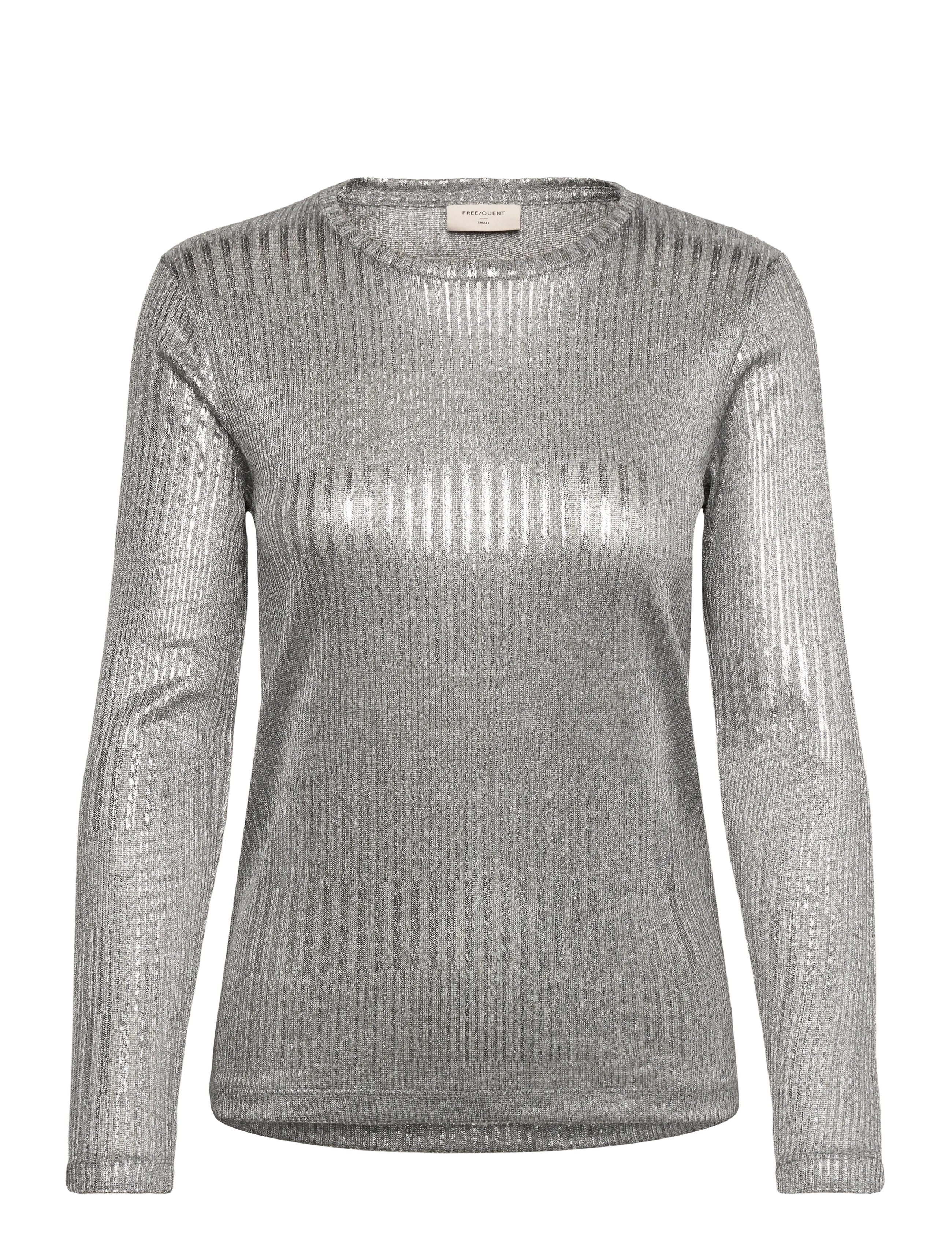 FREE/QUENT - Long-sleeved T-shirt - palaidinukės ilgomis rankovėmis - medium grey mlg. - 0
