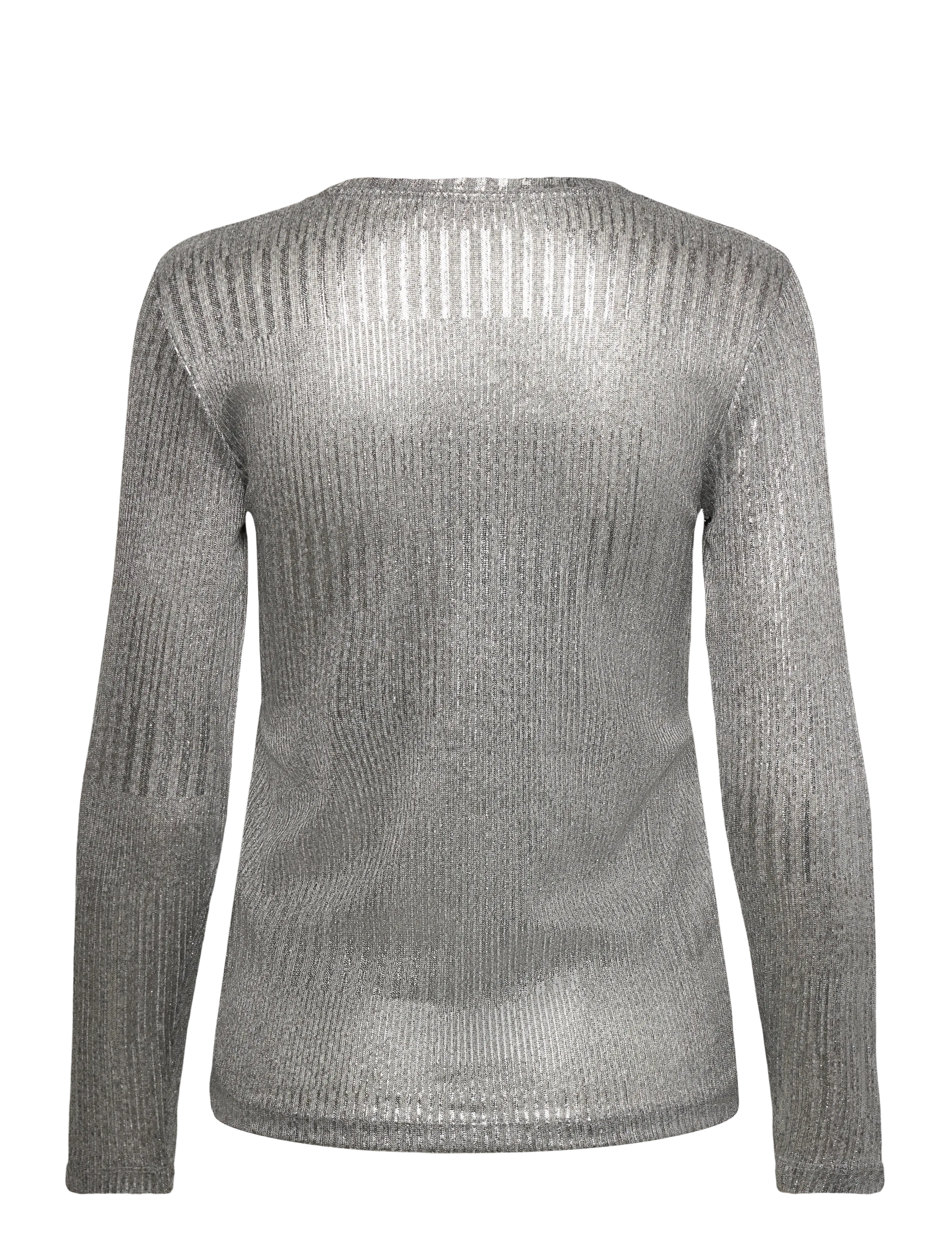 FREE/QUENT - Long-sleeved T-shirt  - langermede topper - medium grey mlg. - 1