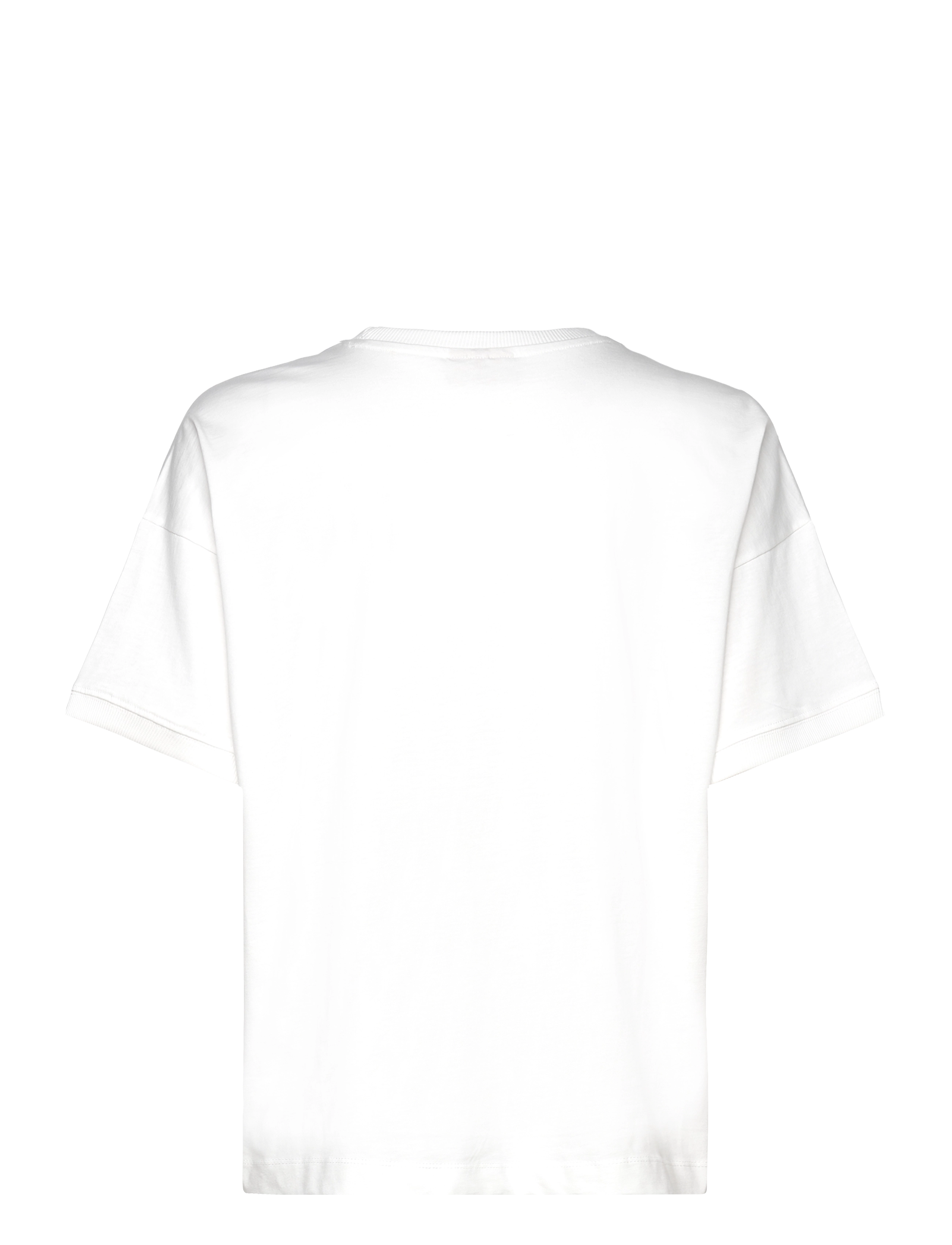 FREE/QUENT - T-shirt  - off-white w. black - 2