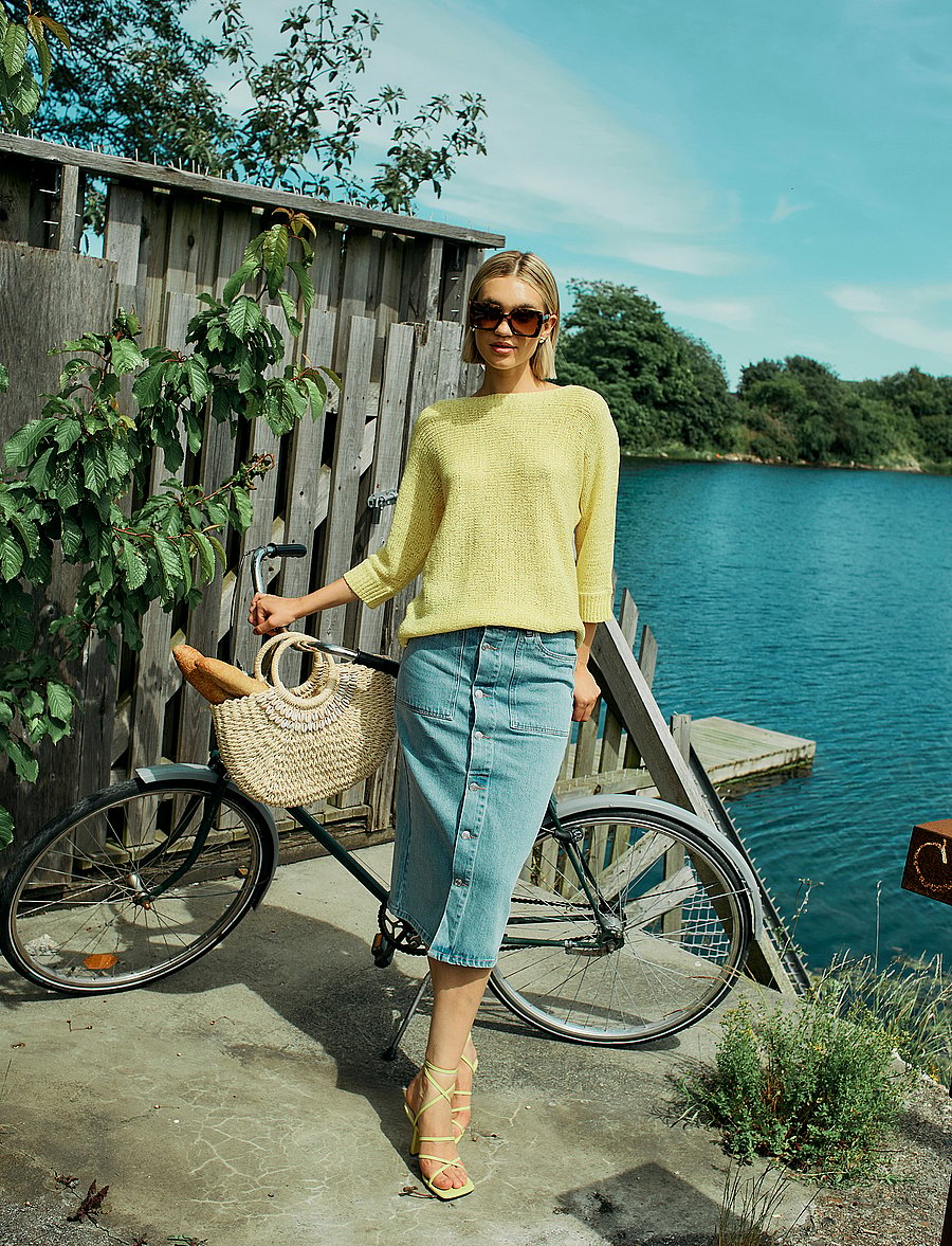FREE/QUENT - Skirt - light blue denim - 0