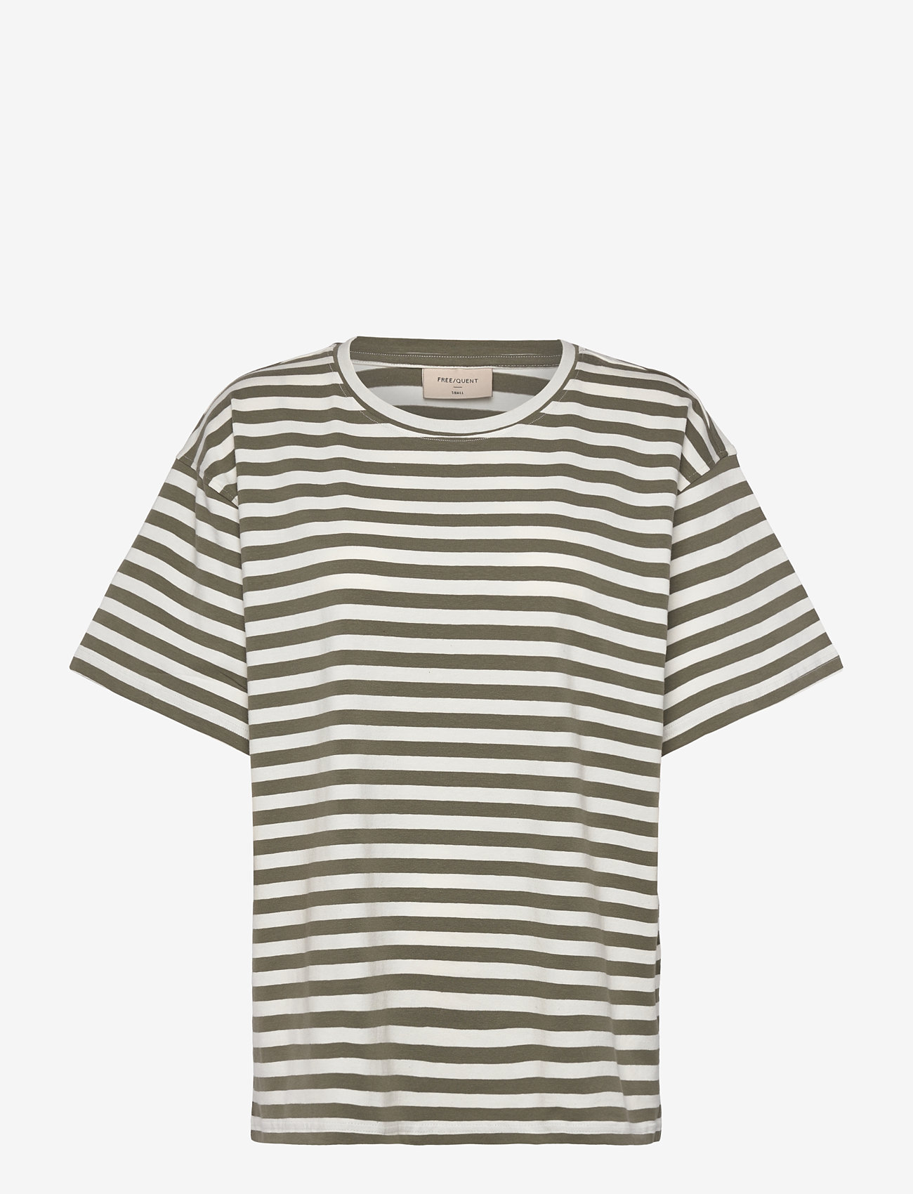 FREE/QUENT - FQFENJAL-TEE - laveste priser - deep lichen green w. off-white - 0