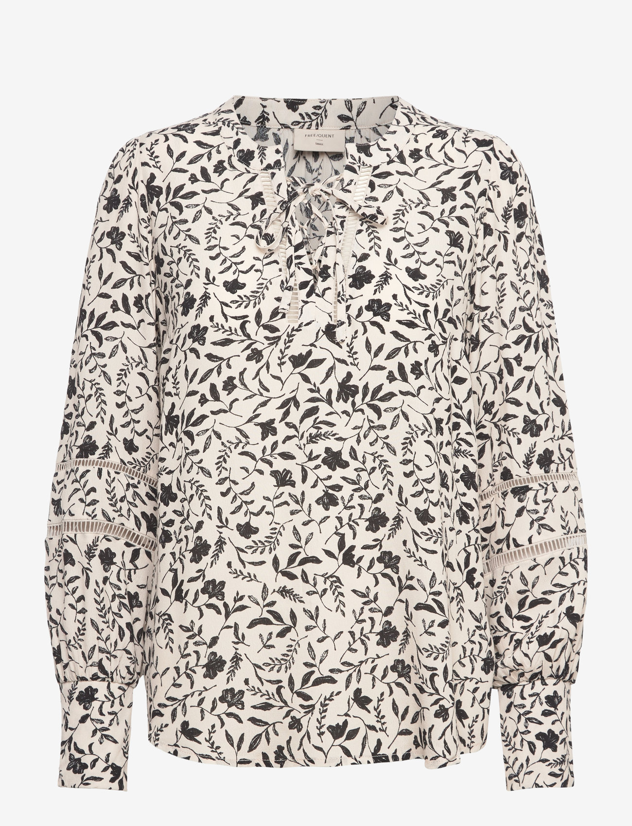 FREE/QUENT - FQLOVY-BLOUSE - långärmade blusar - moonbeam w. black - 0