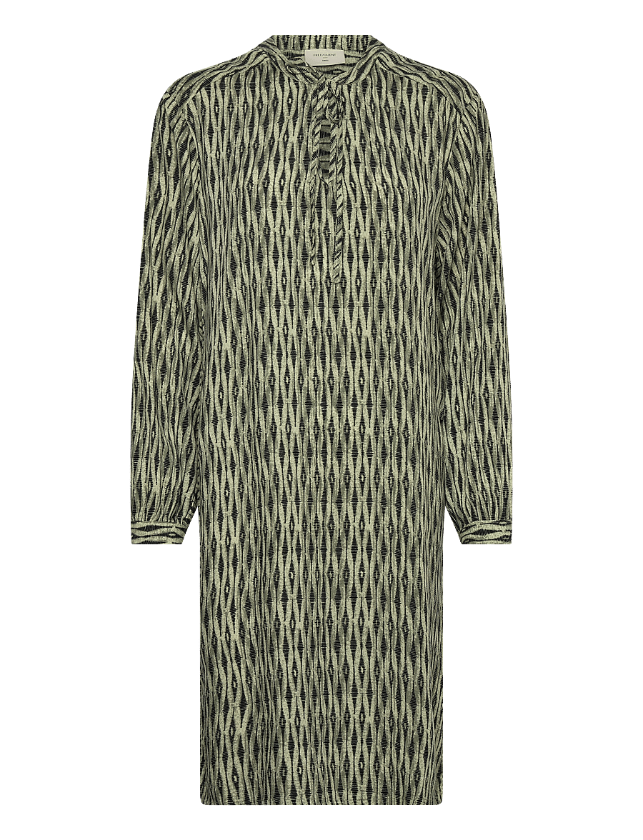 FREE/QUENT - FQADNEY-DRESS - sommerkleider - deep lichen green w. black - 0
