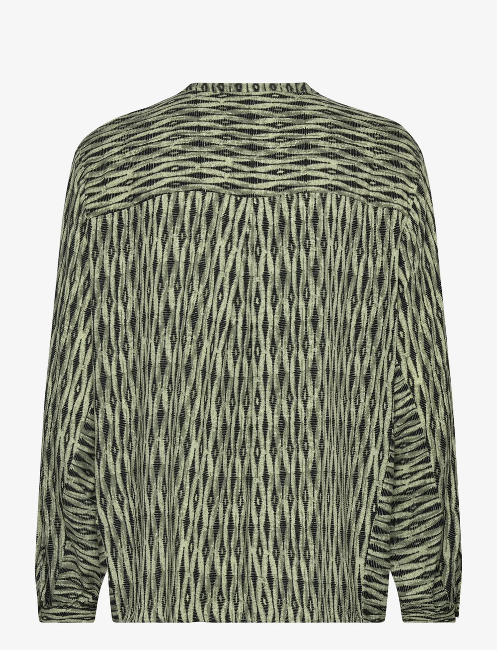 FREE/QUENT - Blouse - long sleeved blouses - deep lichen green w. black - 1