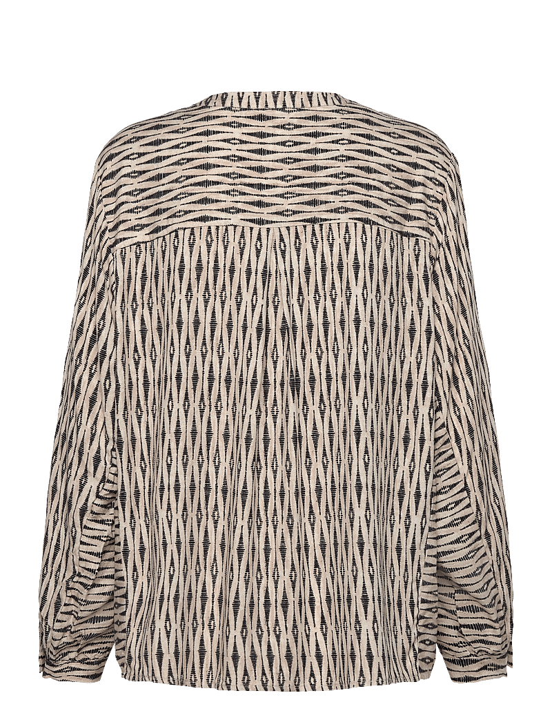 FREE/QUENT - Blouse - langärmlige blusen - moonbeam w. black - 2