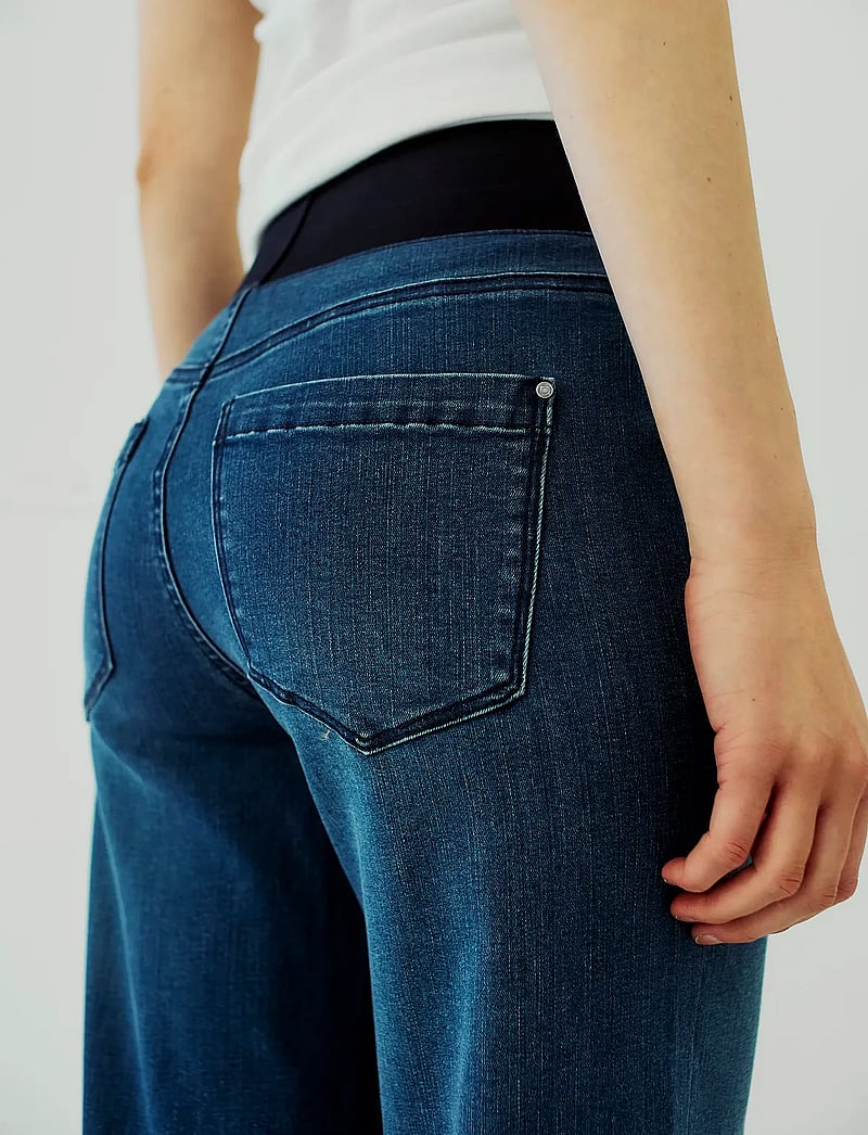 FREE/QUENT - Pants from Freequent in a soft material with power stretch. The pants have a sim - straight jeans - medium blue - 3