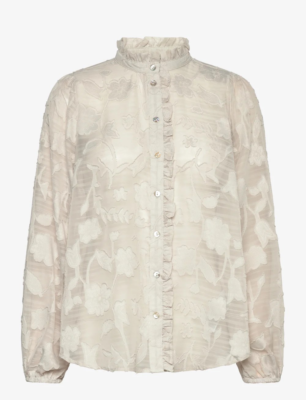 FREE/QUENT - Shirt - long sleeved blouses - moonbeam - 1