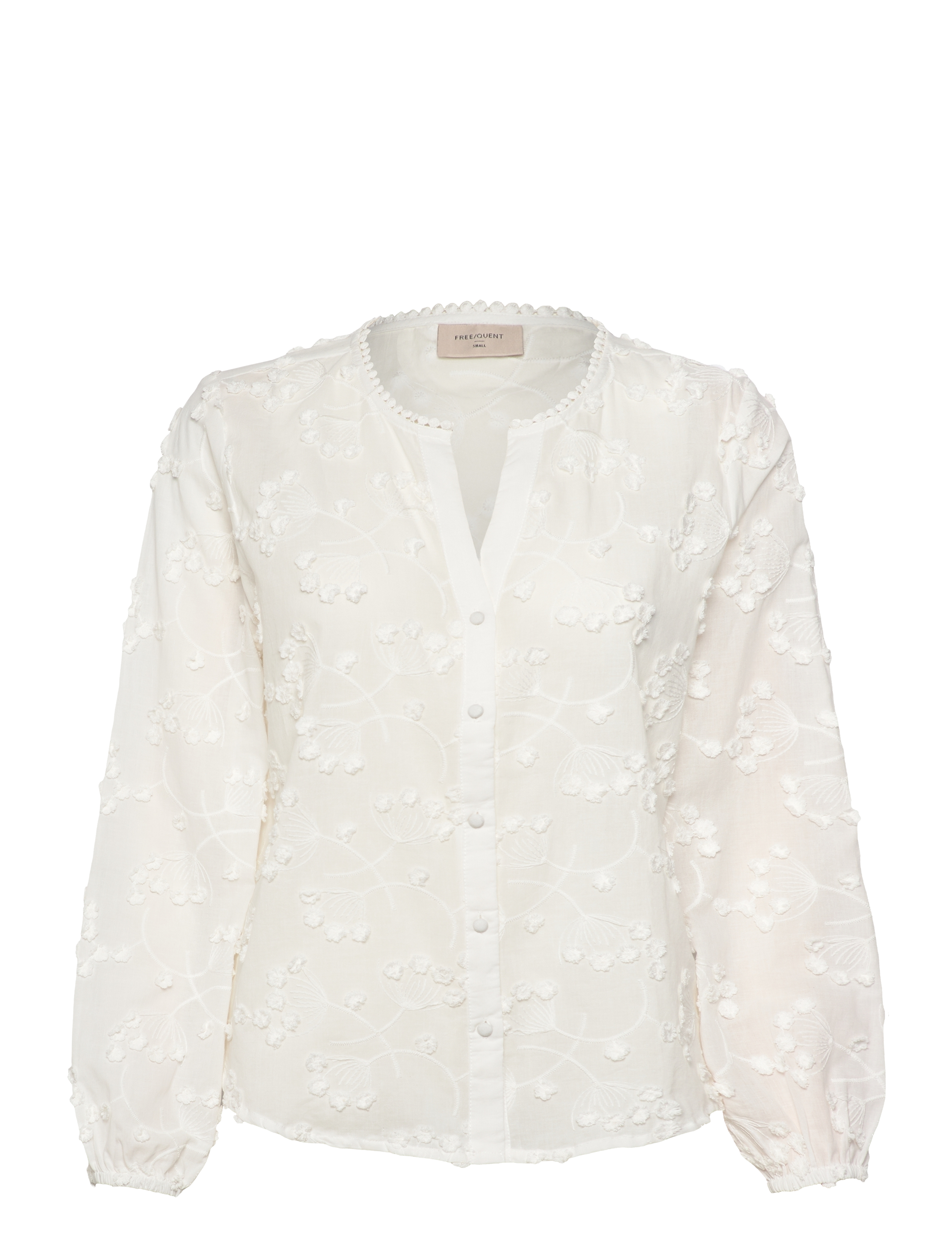 FREE/QUENT - Blouse from Freequent in a light material with allover 3D floral embroidery. In - star off-white - 1