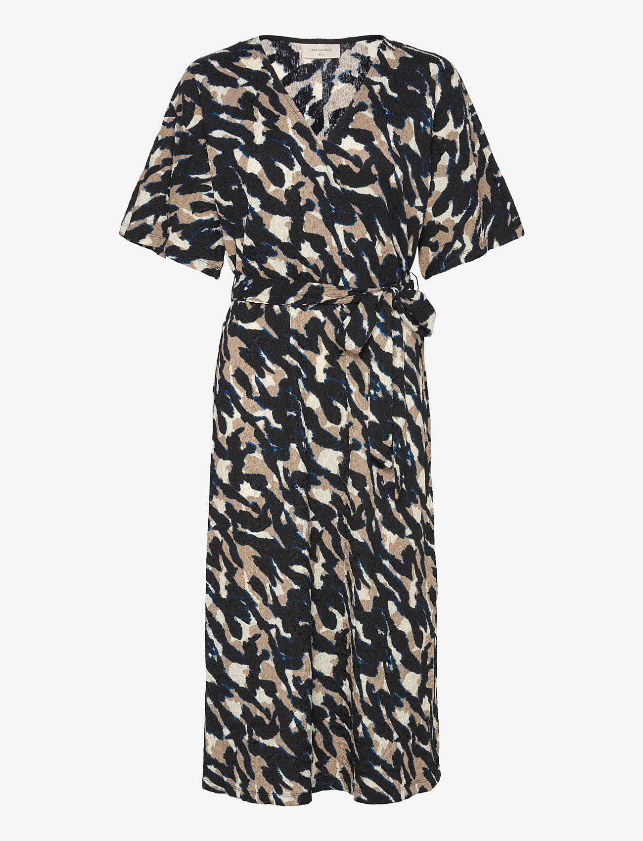 FREE/QUENT - FQNALIA-DRESS - slå-om-kjoler - black w. silver mink - 0