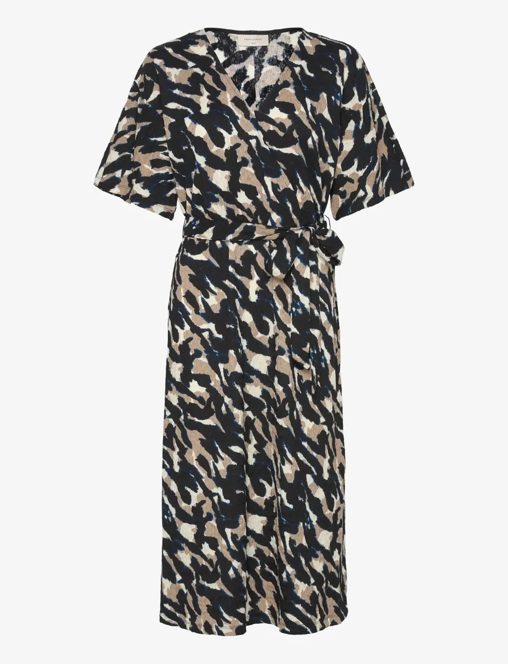 FREE/QUENT - FQNALIA-DRESS - wrap dresses - black w. silver mink - 0