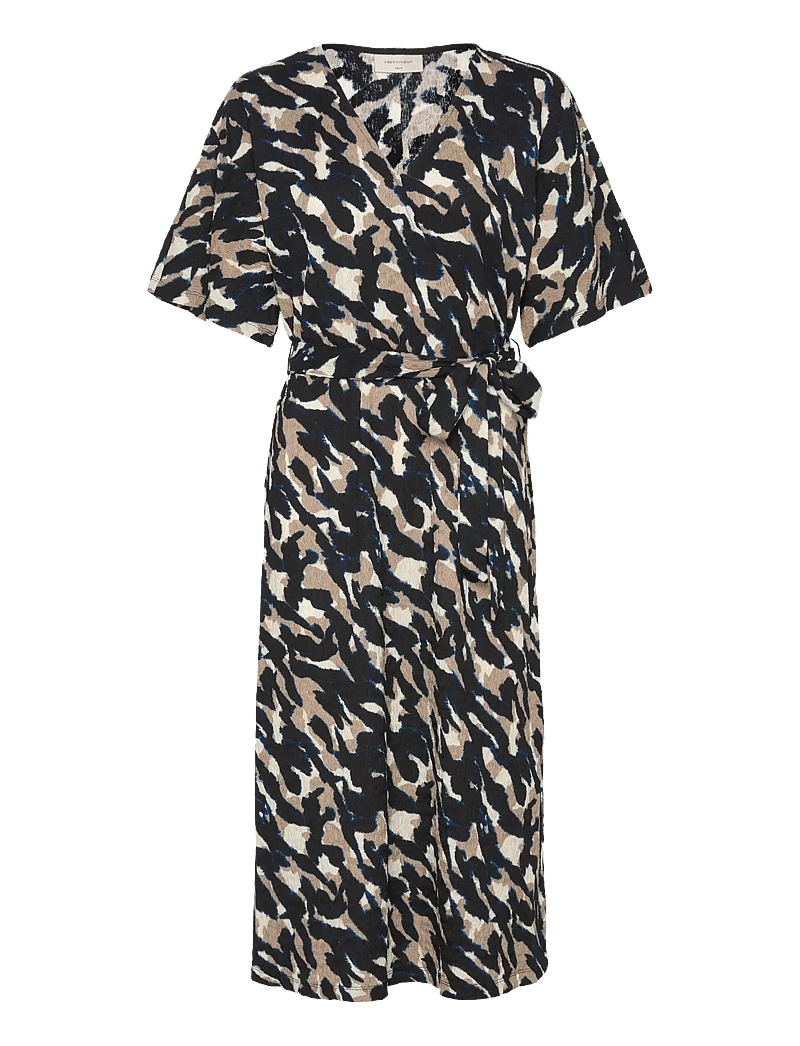 FREE/QUENT - FQNALIA-DRESS - wickelkleider - black w. silver mink - 0