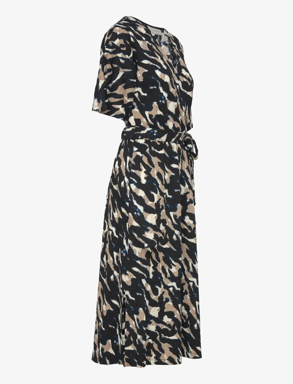 FREE/QUENT - FQNALIA-DRESS - wrap dresses - black w. silver mink - 3