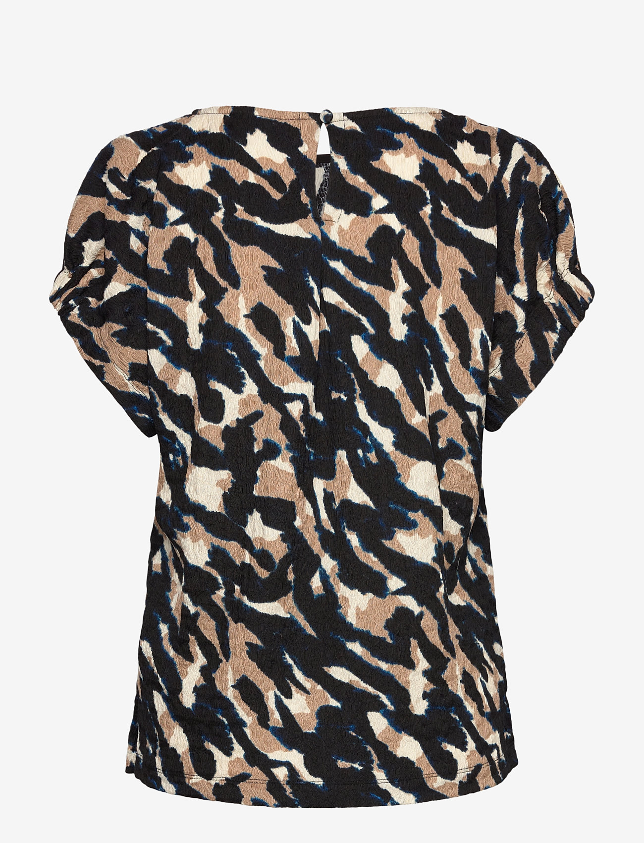 FREE/QUENT - FQNALIA-BLOUSE - bluzki z krótkim rękawem - black w. silver mink - 1