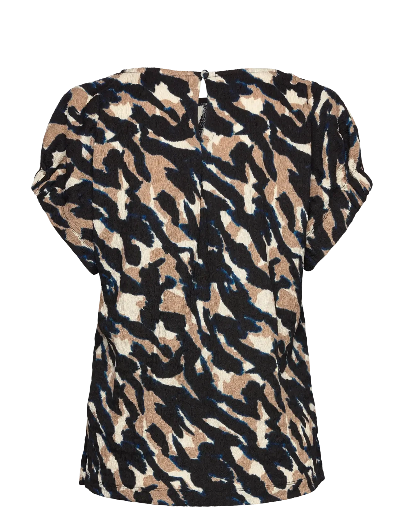FREE/QUENT - FQNALIA-BLOUSE - kurzämlige blusen - black w. silver mink - 1