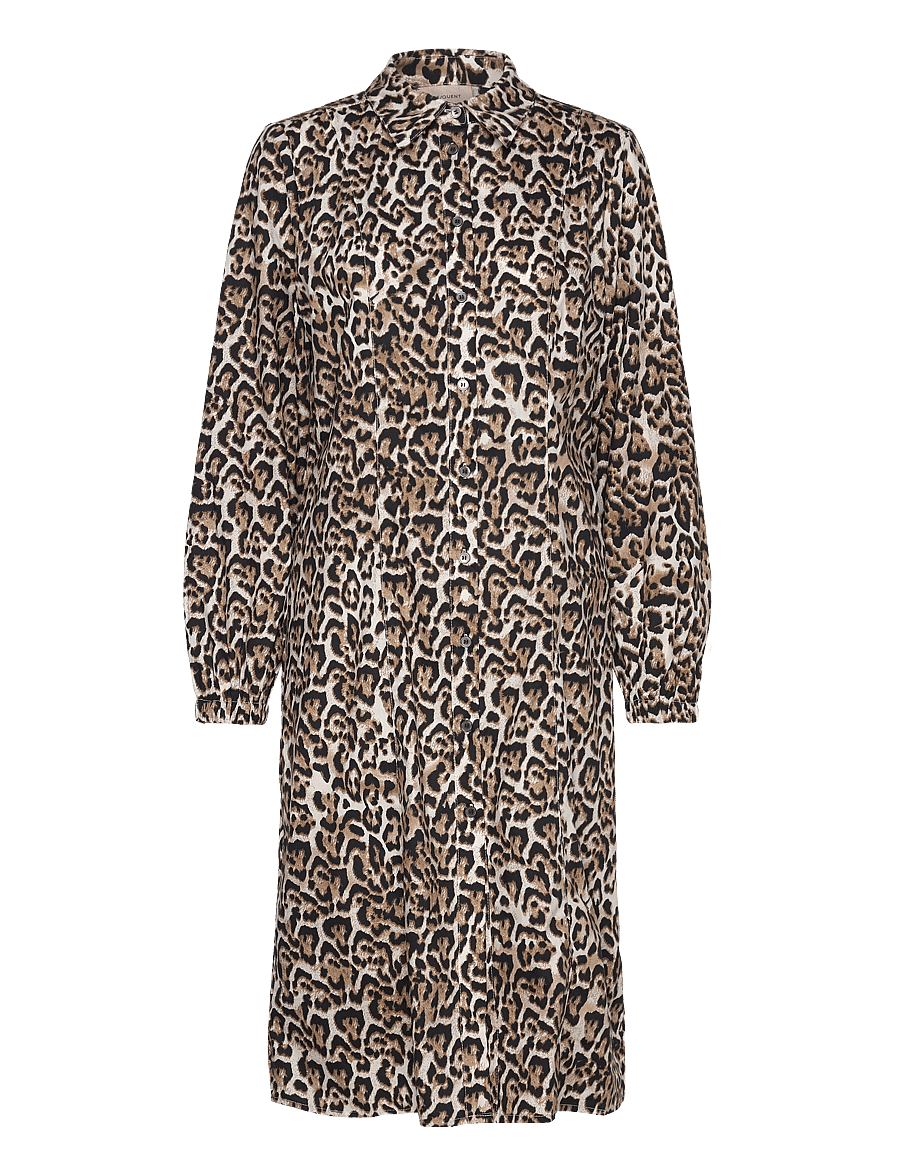 FREE/QUENT - Shirt dress - shirt dresses - rainy day w. silver mink - 1