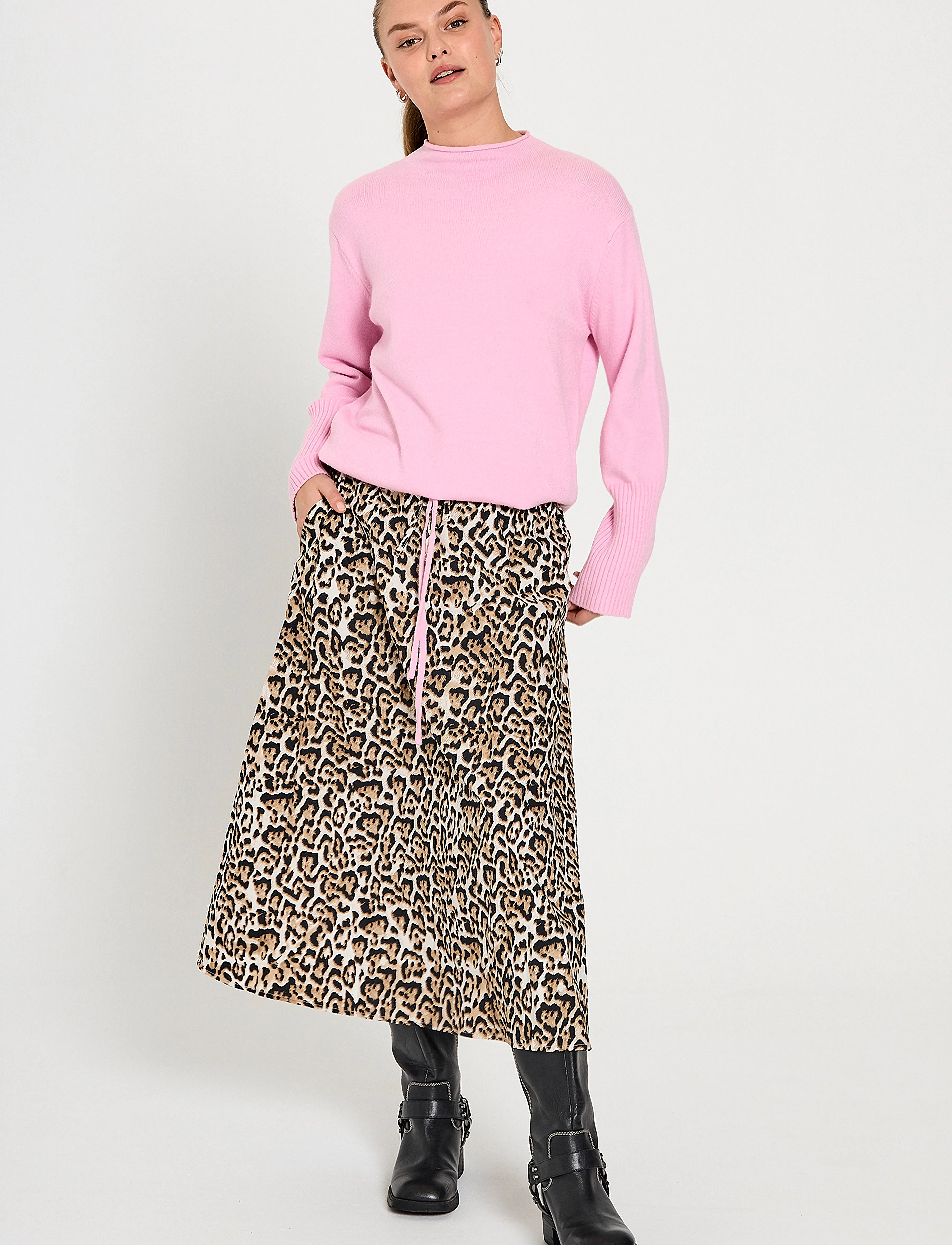 FREE/QUENT FQMALAY-SKIRT - Kjolar - RAINY DAY W. SILVER MINK / beige