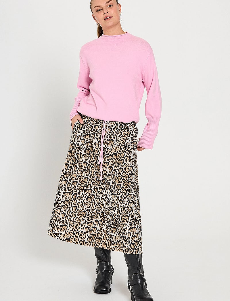 FREE/QUENT - FQMALAY-SKIRT - midi kjolar - rainy day w. silver mink - 0