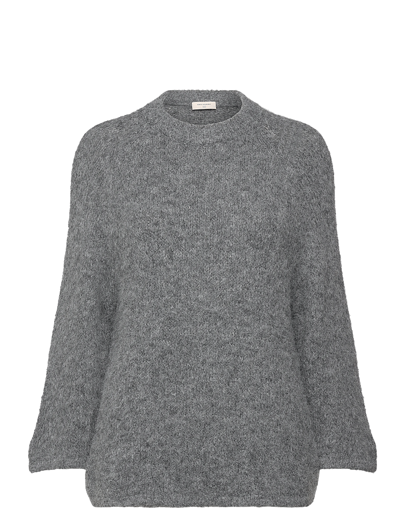 FREE/QUENT - FQGRSLULU-PULLOVER - pullover - dark grey melange - 0