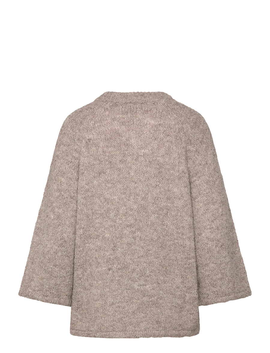 FREE/QUENT - FQGRSLULU-PULLOVER - stickade tröjor - desert taupe melange - 2