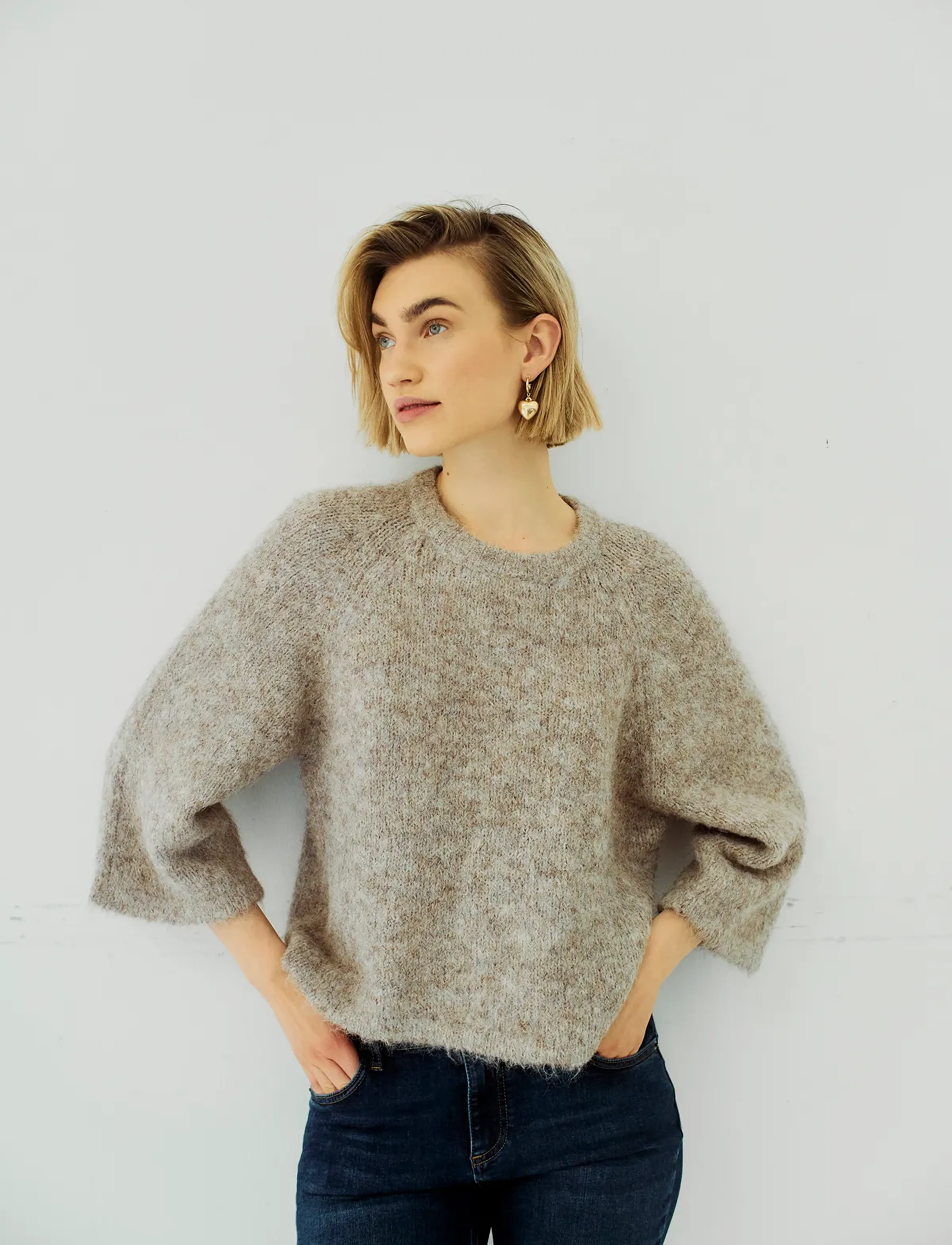 FREE/QUENT Fqgrslulu-Pullover, Damen, Strickpullover, Beige, Gr.XXL