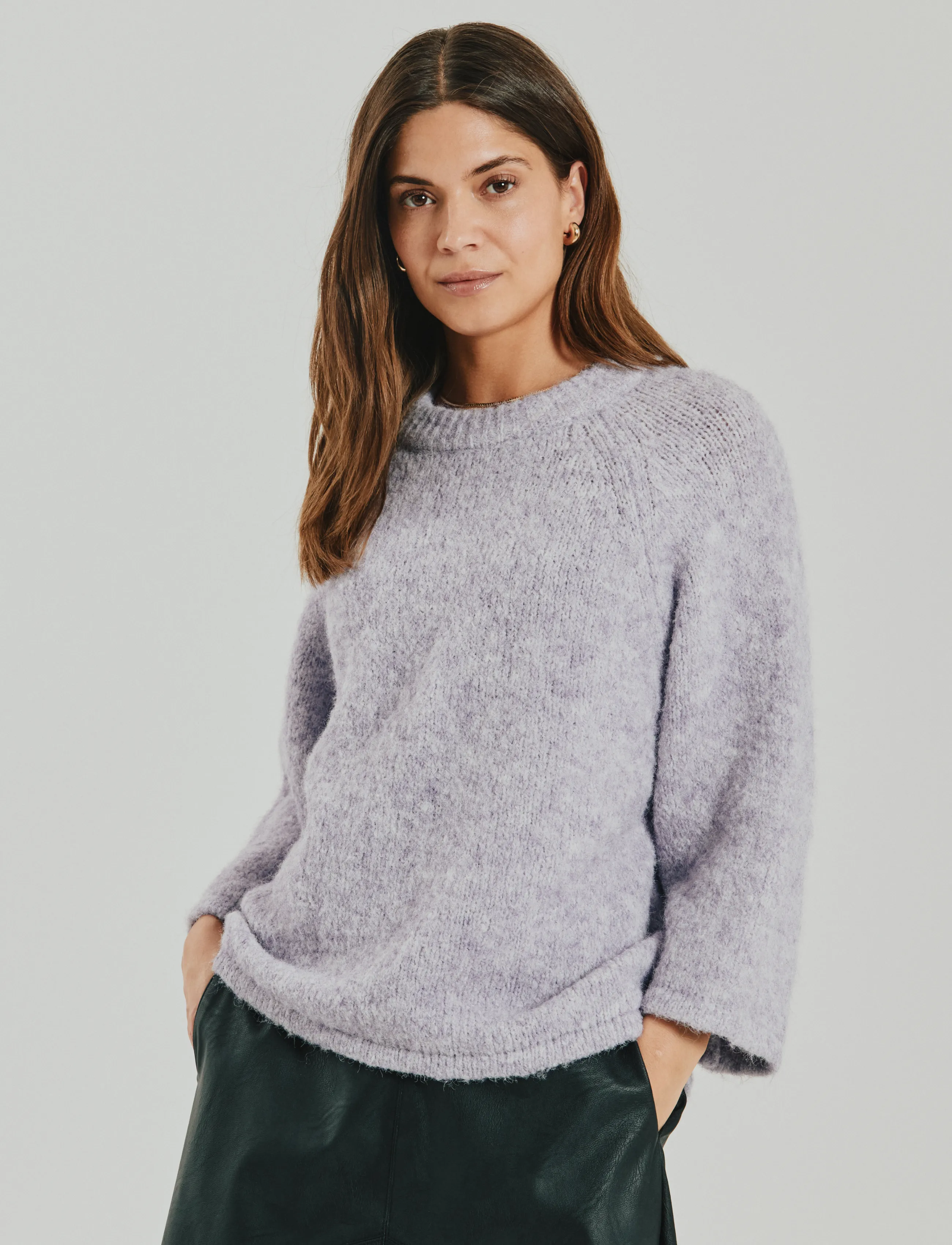 FREE/QUENT Fqgrslulu-Pullover, Damen, Strickpullover, Grün, Gr.L