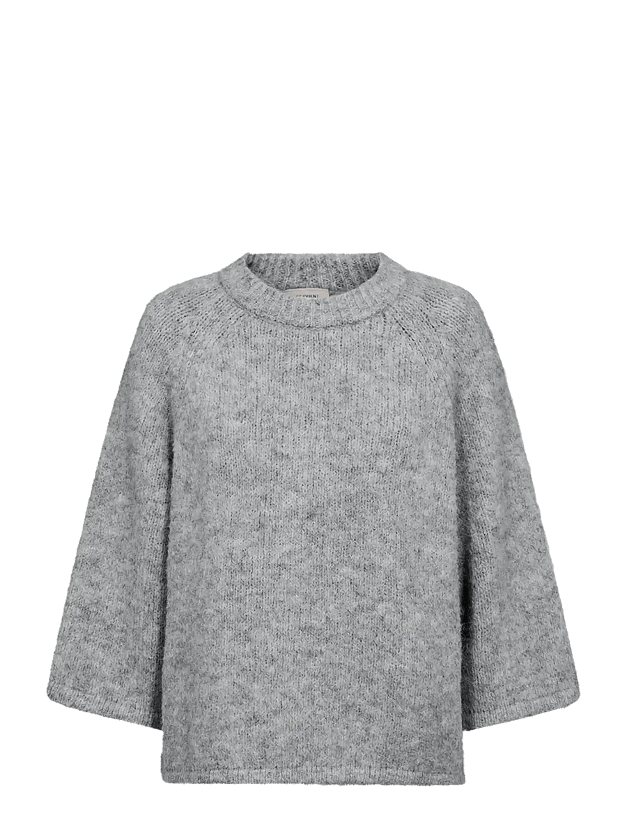 FREE/QUENT - FQGRSLULU-PULLOVER - pullover - med. grey melange - 0