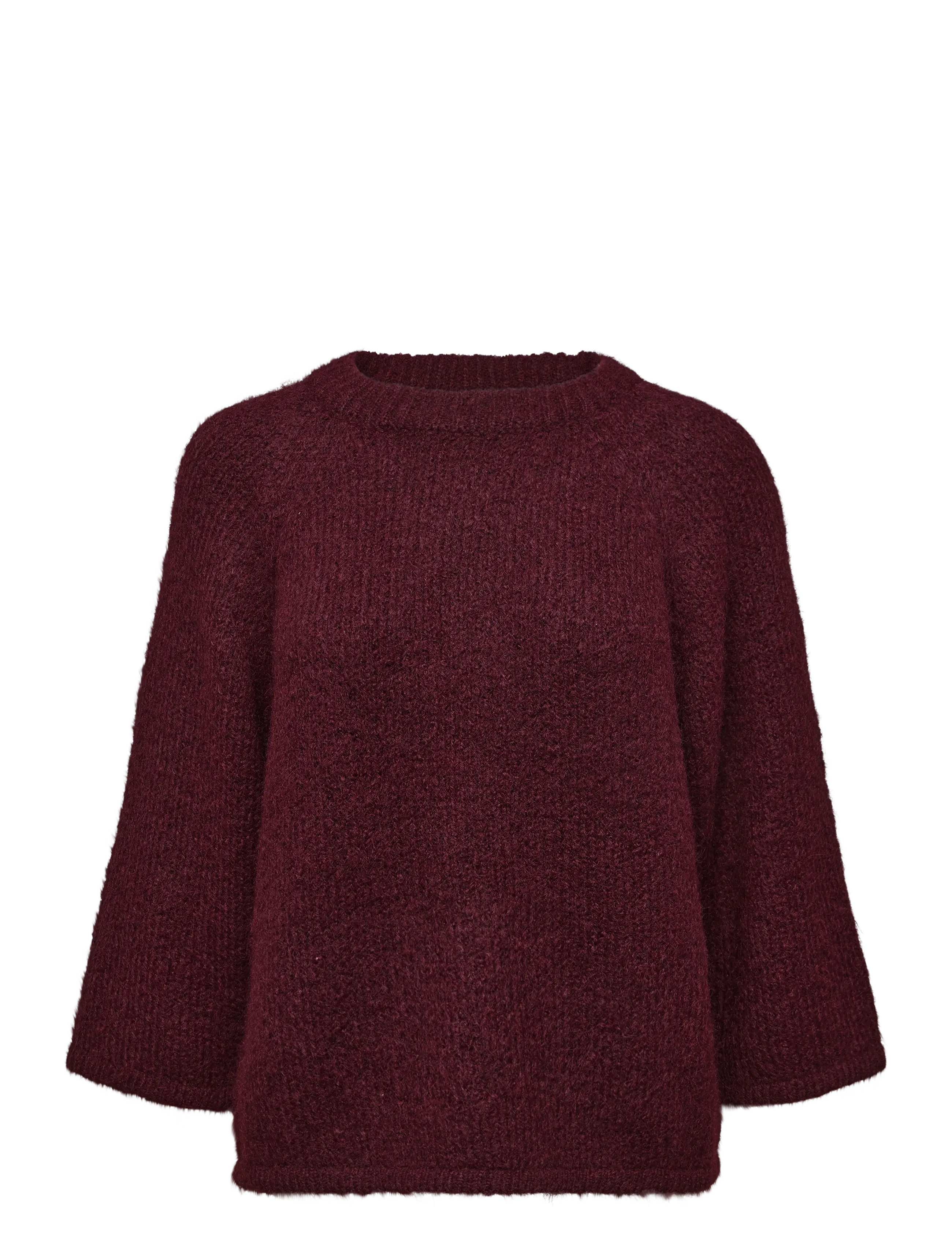 FREE/QUENT FQGRSLULU-PULLOVER - Pullover - PORT ROYALE MELANGE / burgundy