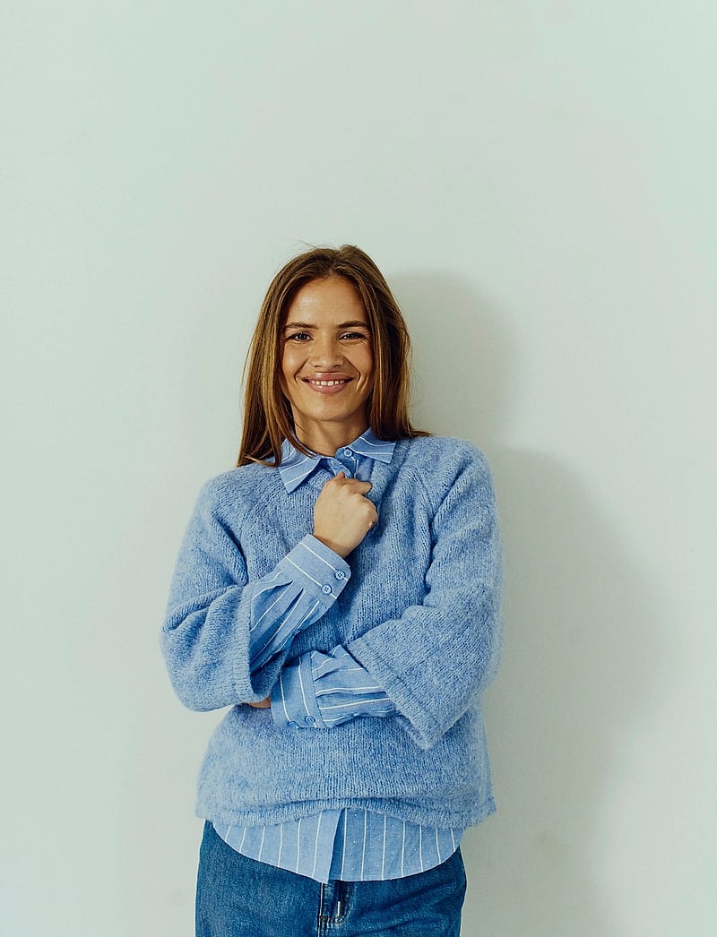 FREE/QUENT - FQGRSLULU-PULLOVER - pullover - vista blue melange - 3