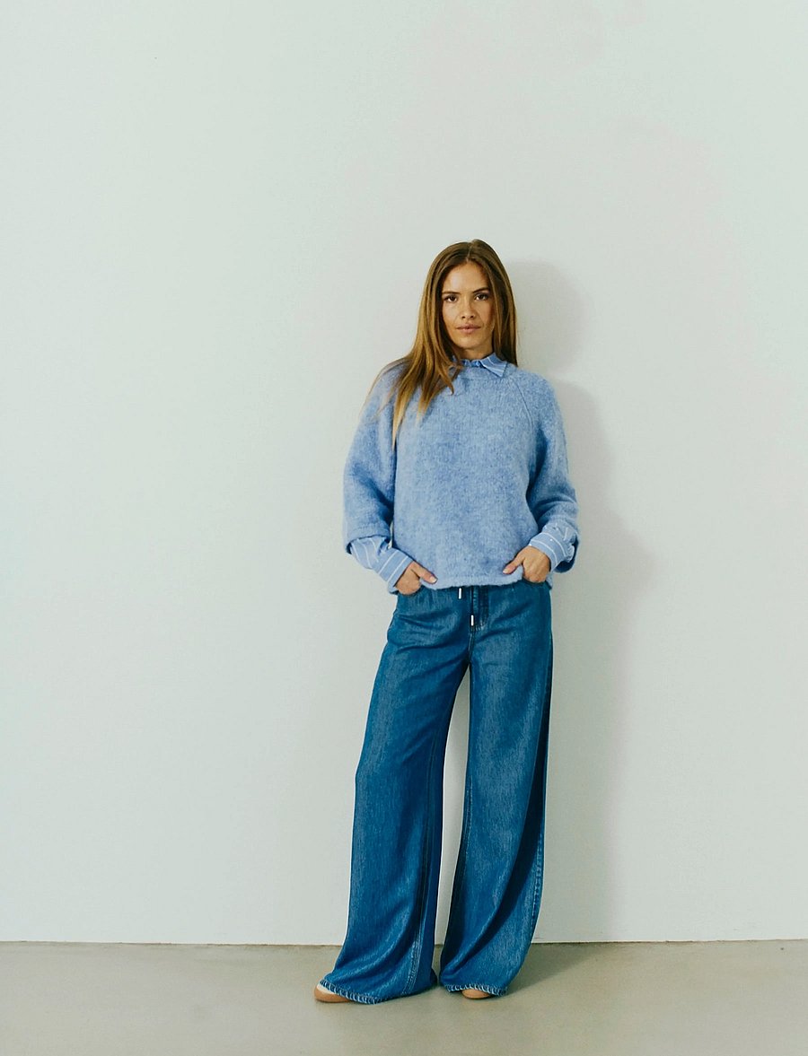 FREE/QUENT - FQGRSLULU-PULLOVER - džemperi - vista blue melange - 4