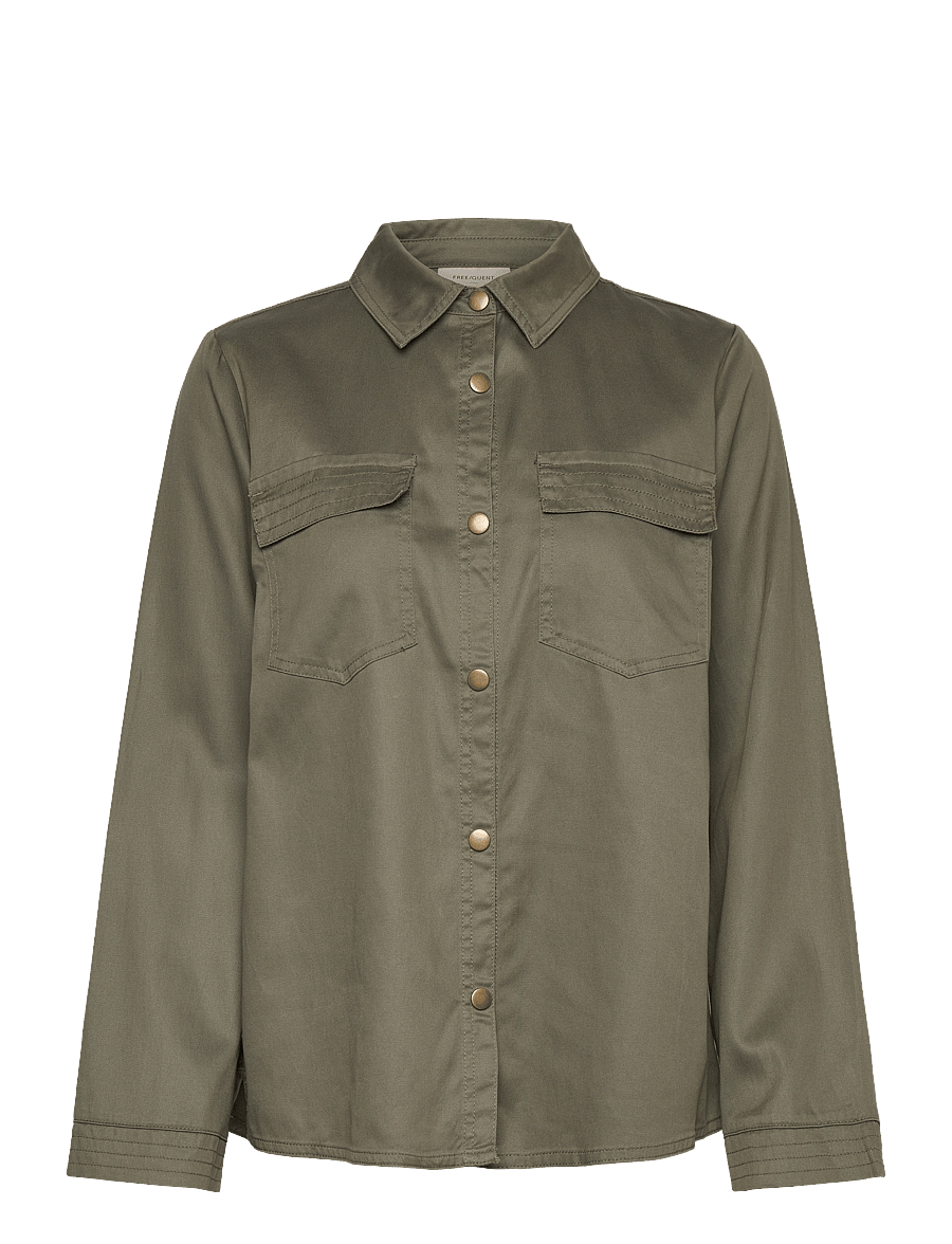 FREE/QUENT - FQLULINA-SHIRT - deep lichen green - 1
