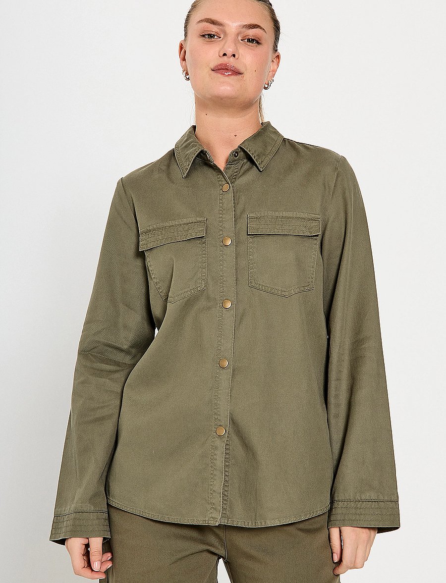 FREE/QUENT - FQLULINA-SHIRT - deep lichen green - 0