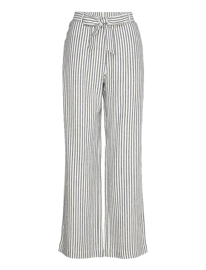 FREE/QUENT - Pants from Freequent in a soft material with a striped print. The pants have a s - straight leg trousers - star off-white w. navy blazer - 1