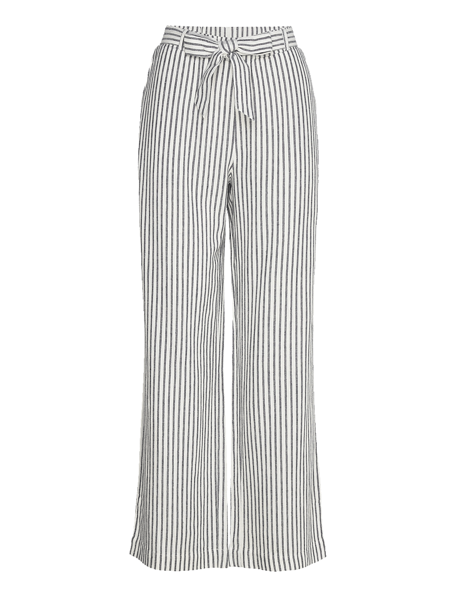 FREE/QUENT - FQLAVISCO-PANTS - hose mit geradem bein - star off-white w. navy blazer - 1
