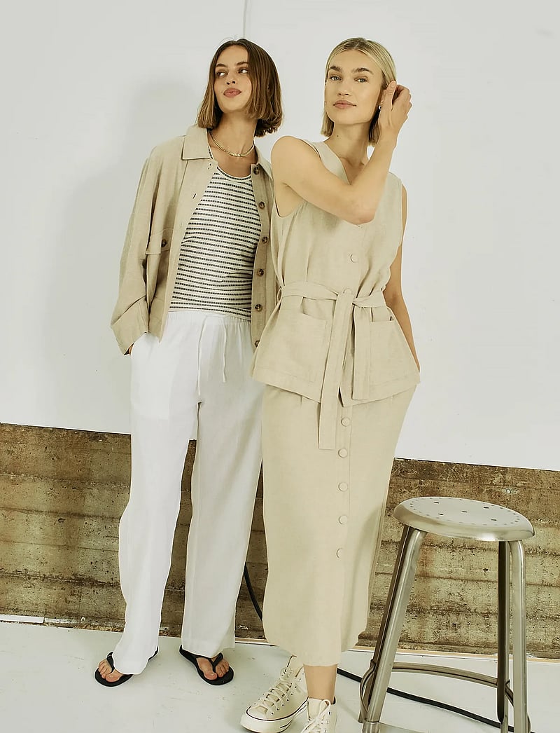 FREE/QUENT - FQLAVA-SKIRT - midi kjolar - sand melange - 0