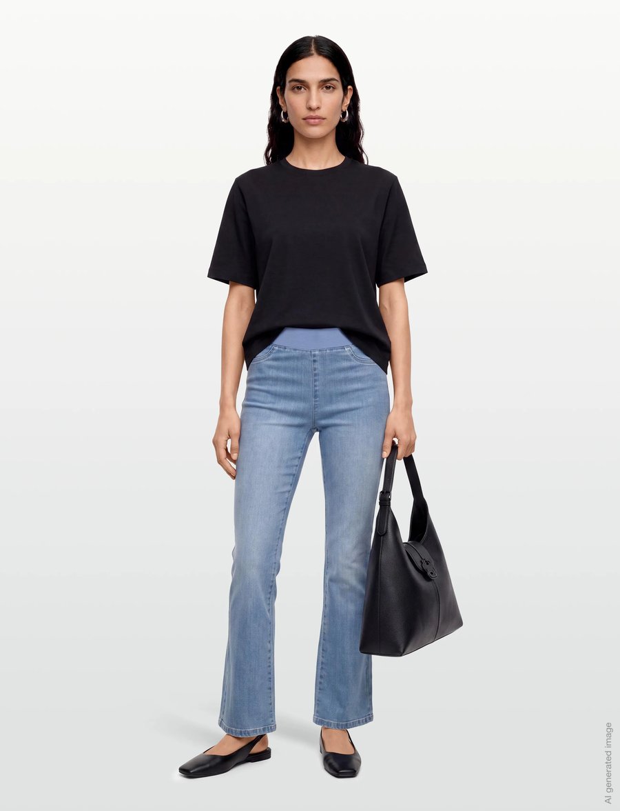 FREE/QUENT - FQSHANTAL-PANTS-C - schlaghosen - light blue denim - 0
