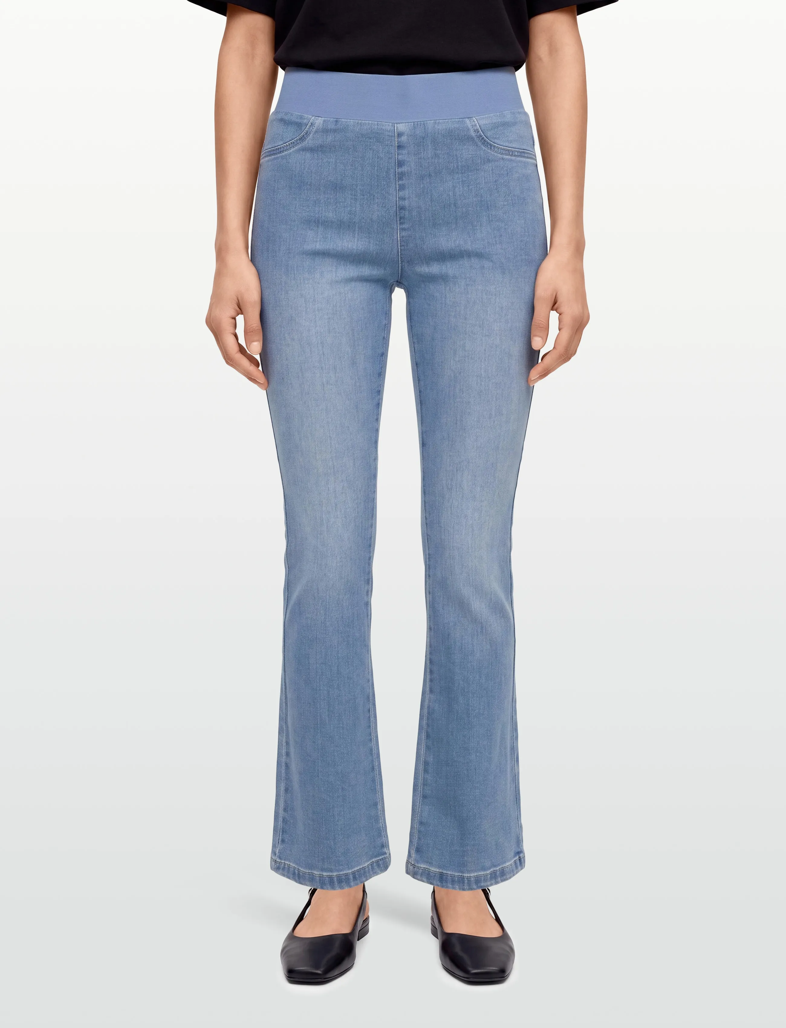 FREE/QUENT - FQSHANTAL-PANTS-C - schlaghosen - light blue denim - 3