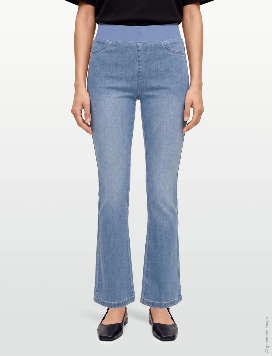 FREE/QUENT - FQSHANTAL-PANTS-C - schlaghosen - light blue denim - 3