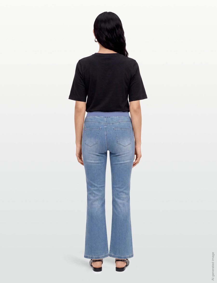 FREE/QUENT - FQSHANTAL-PANTS-C - schlaghosen - light blue denim - 4