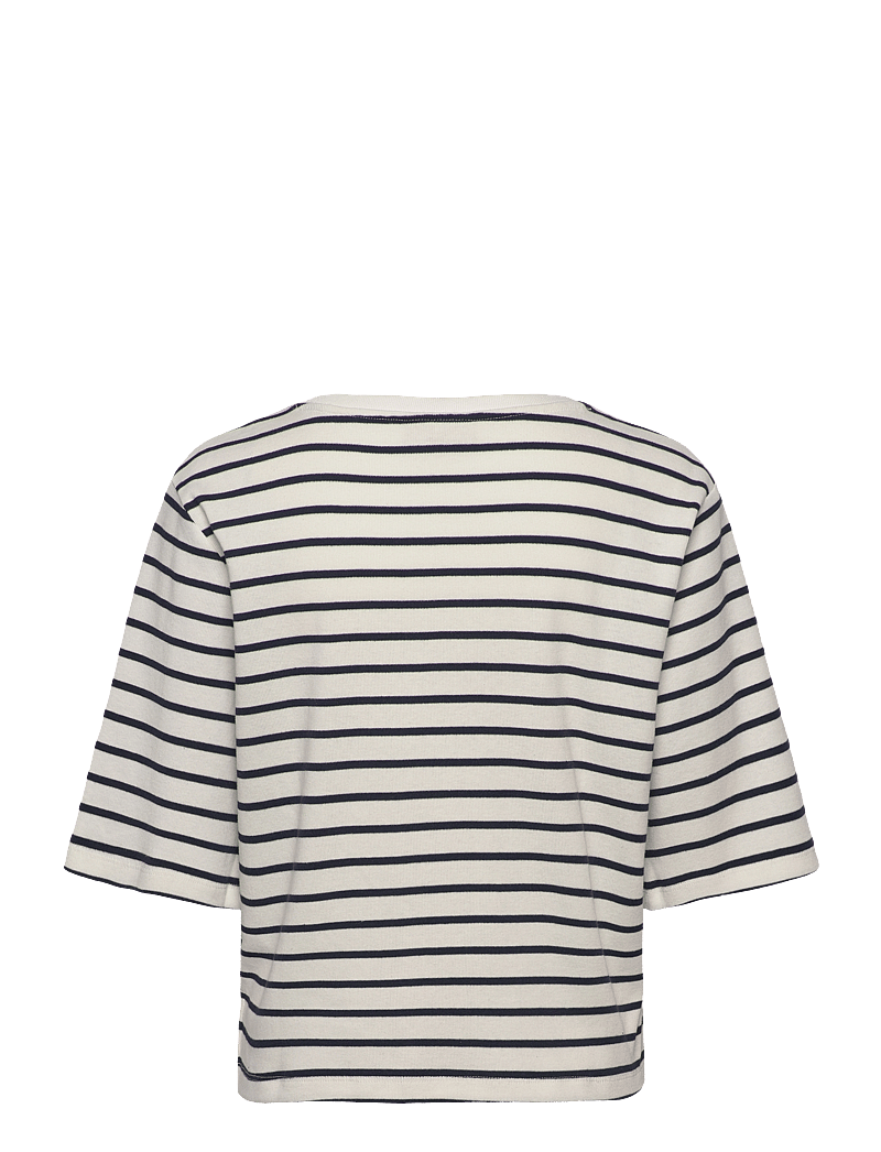 FREE/QUENT - T-shirt - t-shirts - star off-white w. navy blazer - 2